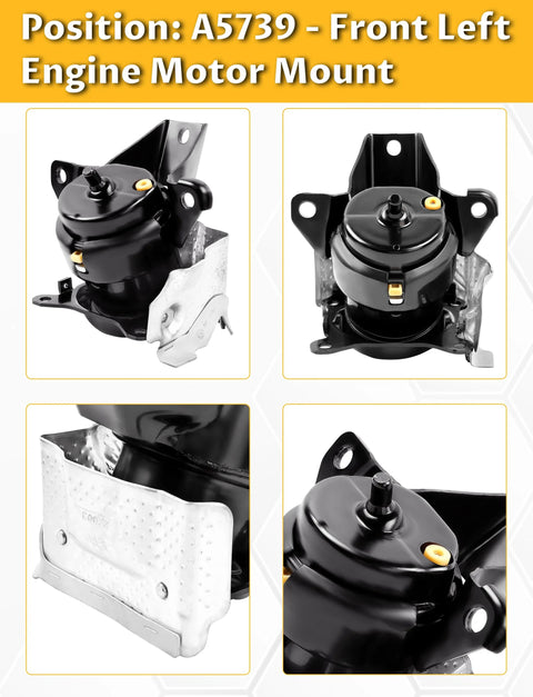 Front Left Driver Side Engine Mount For Silverado Sierra 1500 V8 And GM SUVs 2014 Through 2020 Direct Replacement View