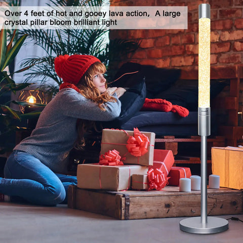 Giant 50 Inch Crystal Pillar Lava Lamp With Glitter Sparkle Lit Glow Yoga And Meditation Lamp Prime Anniversary Wedding Gift