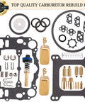 Beefed Up Carburetor Rebuild Kit For 1405 Through 1411 4 Barrel Carbs And Carter AFB 809064 9000 Series Marine With Alcohol Resistant Parts Plus Gaskets