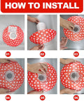 Installation guide for Totally Adorable Mushroom Shaped Paper Lanterns Set For Indoor And Outdoor Parties, Forest Jungle Wonderland Theme