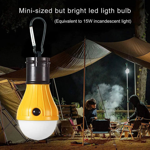 Ultra Bright Multi Color LED Camping Lanterns With Clip Hook Battery Powered Waterproof Tent Light in outdoor campsite