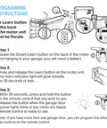 Diagram showing programming instructions for 3 Button Universal Garage Door Opener Remote 315MHz Visor Keychain Remote