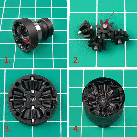 Steel Front And Rear Differential Gear Upgrade For ARRMA 1/14 Mojave And 1/18 Granite GROM RC Cars