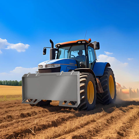 Beefy Heavy Duty Mounting Plate For Farm Tractor Equipment Installation 6mm Thick Q235 Steel Base Plate attached to tractor