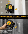 Laser Level With Tripod And Plumb Dots 100 Ft Green Laser Self Leveling Kit With Magnetic Base for wall mounting