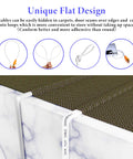 Cat8 Ethernet Cable 15 Ft Flat SFTP Patch Cord with Gold Plated RJ45 Connectors installed along a corner, illustrating flat design.