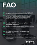 FAQ on Thunderbolt 5 Egpu Enclosure Dock 80Gbps 850W Psu Nvidia and Amd Graphics Cards Windows 11 compatibility and usage.