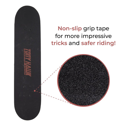 31 Inch Pro Trucks Skateboard With Full Grip Tape And 9 Ply Maple Deck For Easy Cruising And All Skill Levels Signature Series Longboard Style Cruiser Built For Beginners To Pros top view