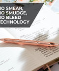 Gel Pen With Copper Metal Body Slick 0.7mm Point Black Ink Fast Dry No Smear Technology For Clean Smooth Writing on notebook