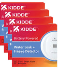 4 Pack WiFi Water Leak Detector And Freeze Alarm For Home, Alexa Compatible, App Alerts, Smart Detectors with Temperature Warning