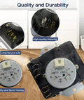 Dryer Timer Replacement That Fits Multiple Models No Brainer Easy Install For WGD4700YQ1 WGD4890XQ0 WGD4890XQ1 And Kenmore 11070022010 11070022011 11071402311 11071402312 1107062110 Replaces W10185975E, black 115VAC timer