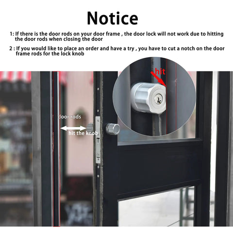 Tough As Nails Storefront Door Lock Swing Deadbolt With Solid Brass Cylinder Keyed Alike on black aluminum shop door