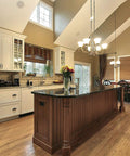 Traditional kitchen with wooden island featuring Unfinished Solid North American Hardwood Kitchen Island Leg In Mission Style, 35 And One Quarter Inch High By 5 Inch Wide By 5 Inch Deep, Triple Sanded With Deep Relief Design, Indoor Use, Natural Wood Grain Built To Last