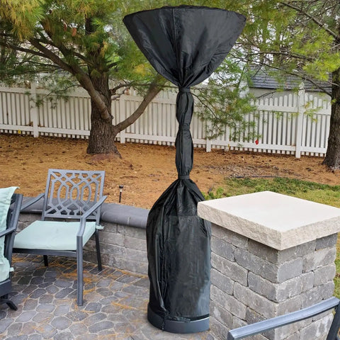 Heavy Duty Waterproof Patio Heater Cover For Standing Propane Heaters With Windproof Shield And Shrinkage Structure