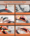 Self Adhesive Bike Tire Liners Puncture Proof Shield for Mountain MTB Road Gravel Bikes installation steps guide