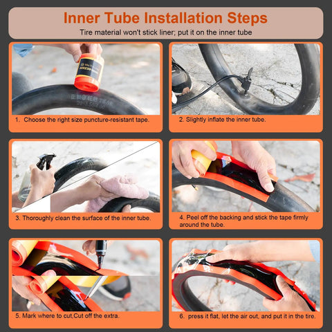 Self Adhesive Bike Tire Liners Puncture Proof Shield for Mountain MTB Road Gravel Bikes installation steps guide