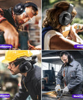 People using Noise Canceling Ear Muffs For Adults And Kids, Adjustable Hearing Protection For Shooting and Construction Activities