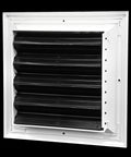 Premium 12x12 HVAC Vent Cover One Way Aluminum Ceiling Diffuser Square with open adjustable louvers and powder coat finish.