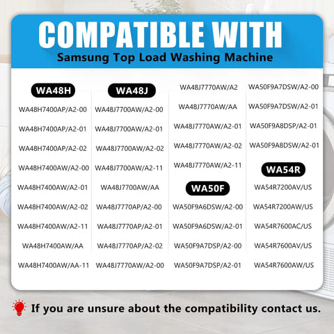 Upgraded 6.5mm Thick Washer Suspension Rods for Samsung 27.6 Inch Front Load Washers Replacement DC97-16350V Fits DC97-16350Y DC97-18610C Built Tough Wear Resistant Corrosion Proof for a Smooth Spin, compatible with Samsung top load washing machine models