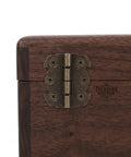 Vintage Butterfly Hinges Zinc Alloy Kit, 90 degree folding, bronze engraved pattern on wooden chest