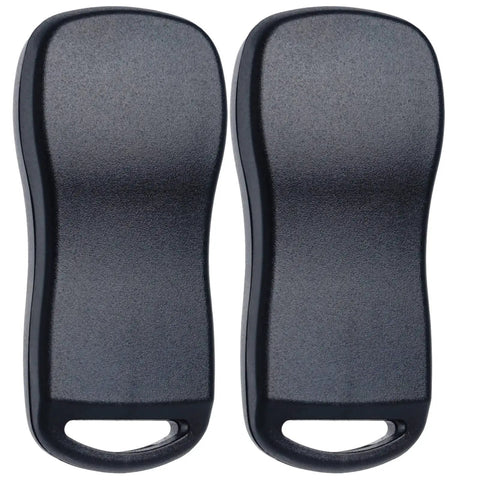 Keyless Entry Remote Key Fob Replacement Plug And Play Fits Nissan Xterra Frontier Armada Titan Quest Murano Pathfinder Versa Sentra Infiniti FX35 FX45 QX4 Pre Installed Battery and Electronics black fobs front view