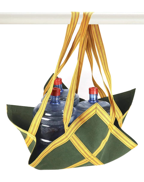 Heavy Duty Canvas Cargo Lifting Pad Net 3.28 Ft Square With Reinforced Handle lifting water bottles on rod