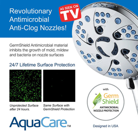 3 In 1 High Pressure Shower System With Rainfall And Handheld Heads, 48 Modes Of Water Flow, Anti Clog Nozzles detail