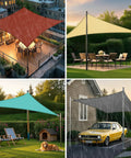 Waterproof Sun Shade Sail 10x13 Feet Rectangular Dark Grey UV Blocking Canopy for outdoor patios, decks, yards, rain shade