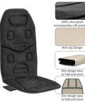 Vibration Back Massager Seat Cushion with Heat 10 Motor Chair Pad, soft polyester, anti-slip design, foldable for storage