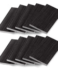 Ten Piece Black Patio Chair Spring Plates Swivel Rocker Replacement Sling Repair Kit Tough Backyard Furniture shown arranged together.