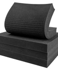 Four Pack Gun Case Foam Inserts Precut Black Foam Padding 16 By 12 By 2 Inch With Precisely Scored Grids For Easy Custom Compartments Protect Firearms Electronics Tools And Gear With Dope Shock Absorption, stacked black foam inserts with scored grid
