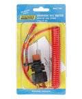 Universal Boat Kill Switch Kit With 50 Inch Coiled Lanyard And Disconnect Clip Red Black Nylon Casing 5A At 12V packaging
