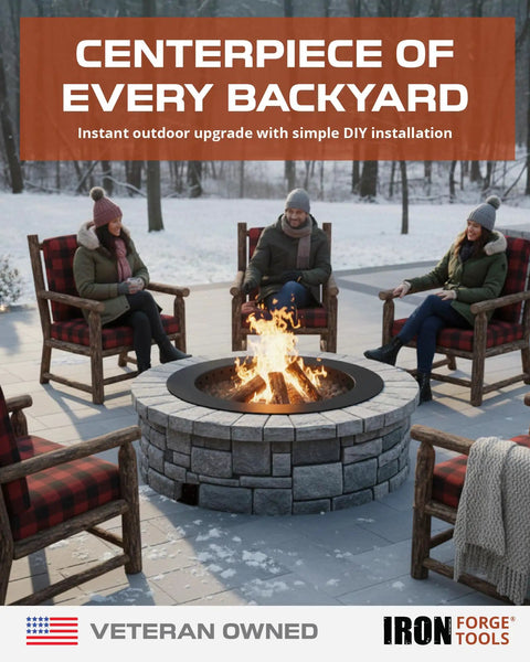 Smokeless Fire Pit Ring 36 Inch Outer Diameter With 30 Inch Inner Insert Liner Heavy Duty Steel Outdoor Fire Pit Ring