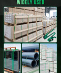 Heavy Duty Pet Strapping Bundle With Rock Solid 1500 Lb Break Strength securing various items in warehouse settings.