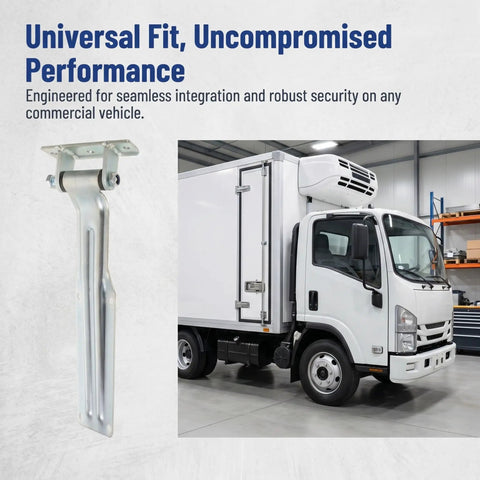 Built Tough Heavy Duty Vehicle Door Hinge For Utility And Semi Trailers With Anti Corrosion Finish Keeps Cold Storage Temperature Stable And Is Ideal For Freezers, Refrigerated Vehicles, And Garage Door Replacements, on refrigerated truck door