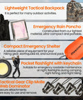 Components of All In One Survival Gear Kit For Ready For Any Situation Get Home Ready Bugout Backpack Tactical Military Grade Molle Pouch