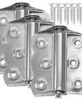Heavy Duty Self Closing Door Hinges Set Three Pack Spring Loaded Soft Close Stainless Steel 2 Point 7 Inch Hinges with screws