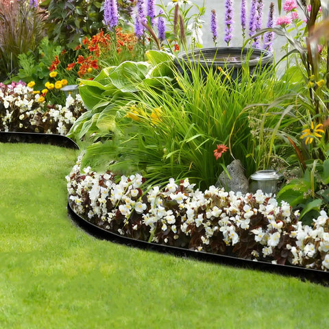 Flexible No Dig Landscape Edging Kit 4 In By 40 Ft With 60 Galvanized Steel Stakes And Hammer for garden bed