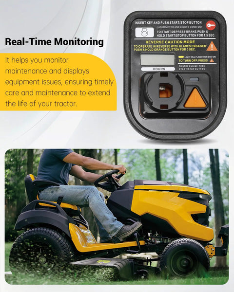 Hour Meter Service Module For Tractor Dash Readout Fits LT42 LT46 XT1 XT2 SLX50 And More Replacement 92506427A 72506427A 72506427 Easy Plug And Play EFI Tractor Upgrade on black dash module