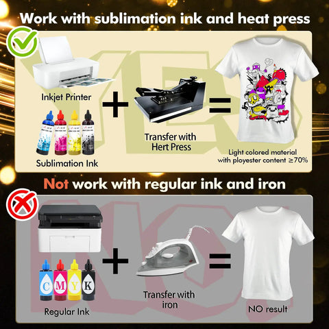 Sublimation Paper 8.3x11.7 Inch, 110 Sheets, 105G, Inkjet Printer, and Heat Press for Light Fabric T Shirts Mugs And Tumblers