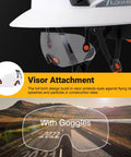 Full Brim Hard Hat For Worksite Safety OSHA Approved Vented Construction Helmet ANSI Z89.1 Class C Type 1 with visor attachment
