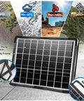 20W Solar Powered Battery Charger And Maintainer With Built In Smart MPPT Charge Controller Waterproof 12V Solar Panel