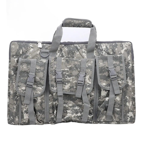 Gen 3 Shockproof Satellite Travel Bag for Camping and RV Trips with multi-pocket organization and camo Oxford cloth shell