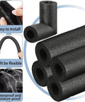 8 Pack Black Elbow Pipe Insulation Foam Tubes for Outdoor Use Easy Install Weatherproof Pipe Covers and Insulation Tubing