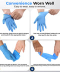 500 Count Hardcore Nitrile Vinyl Disposable Gloves Featuring A Reliable Textured Grip And Puncture Resistant Build for easy donning and removal.