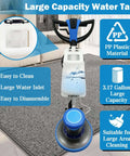 Pro Grade Heavy Duty 17 Inch Floor Polisher And Buffer Machine With 3 Gallon Tank 3 Brush Heads 175 RPM For Commercial Use