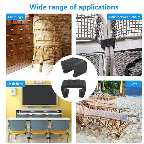 8 Pack Outdoor Patio Furniture Clips For Rattan Modular Sofas All Weather Durable Plastic Fasteners shown in various uses
