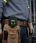 Inspector CO Monitor With Dash Mount For Trucks And Vans ETL Intrinsically Safe Portable Gas Detector UL 913 Industrial Safety Gear on a worker belt