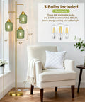 Industrial Dimmable Floor Lamp With Stepless 0 To 100 Brightness, 68 Inch Tall Tree Style Farmhouse Rustic Metal Floor Lamp