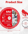 Four Point Five Inch Diamond Blade For Angle Grinder Cutting Concrete Tile Marble Granite And Glass Smooth Operator With Kickass Grip and heavy duty design